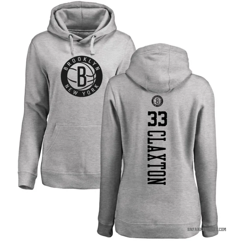 Nic Claxton Women's Gray Brooklyn Nets Branded Heather One Color Backer Pullover Hoodie