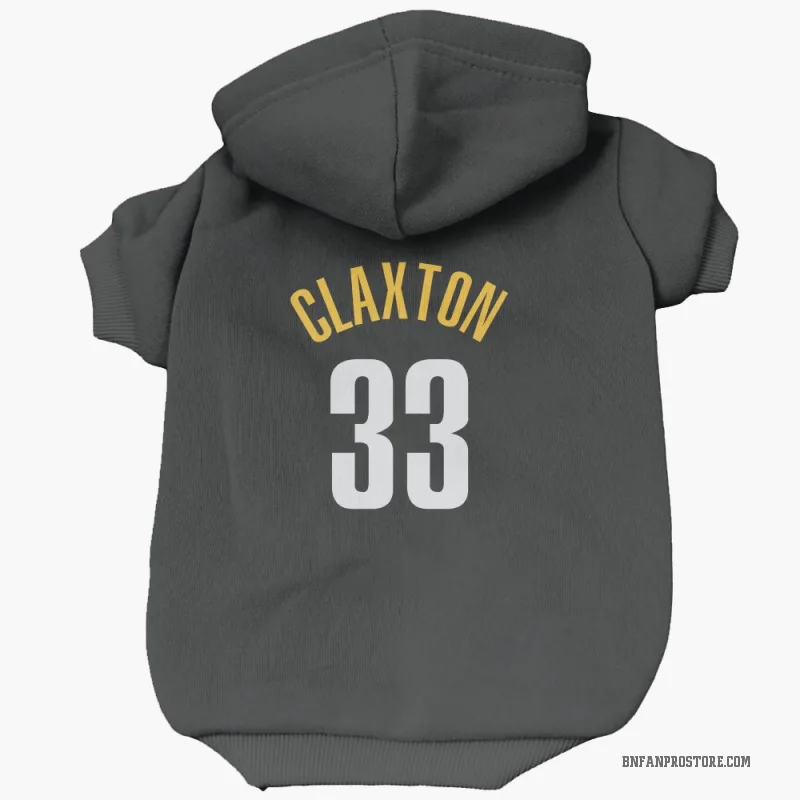 Nic Claxton  Yellow Brooklyn Nets   Black  Cat & Dog Pet Hoodie