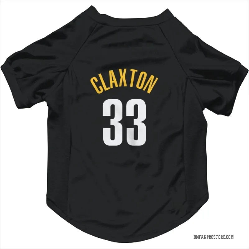 Nic Claxton  Yellow Brooklyn Nets   Black  Cat & Dog Pet Jersey