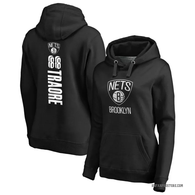 Nolan Traore Women's Black Brooklyn Nets Branded Backer Pullover Hoodie