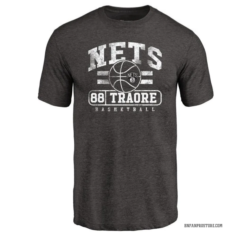 Nolan Traore Youth Black Brooklyn Nets Baseline T-Shirt
