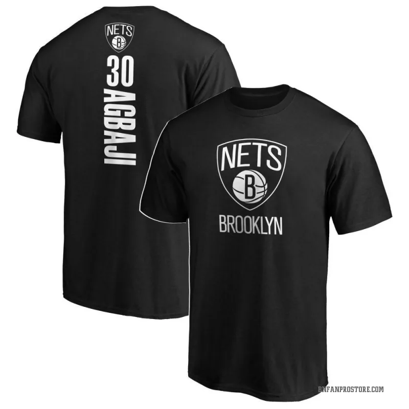 Ochai Agbaji Men's Black Brooklyn Nets Backer T-Shirt