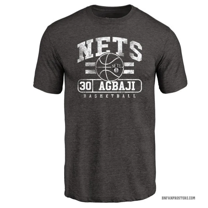 Ochai Agbaji Youth Black Brooklyn Nets Baseline T-Shirt