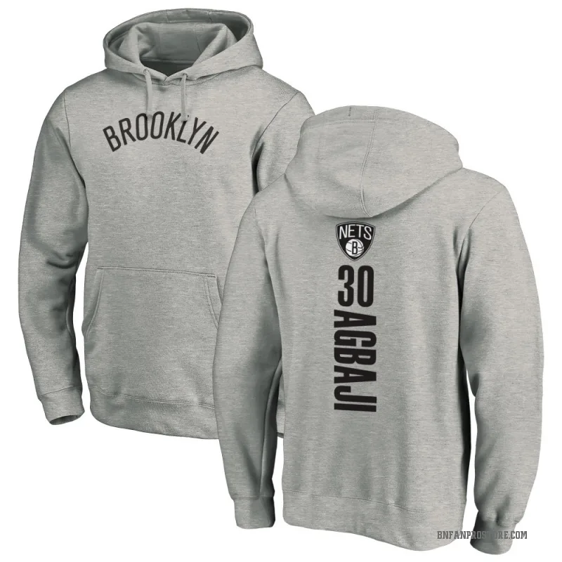 Ochai Agbaji Youth Brooklyn Nets Branded Ash Backer Pullover Hoodie