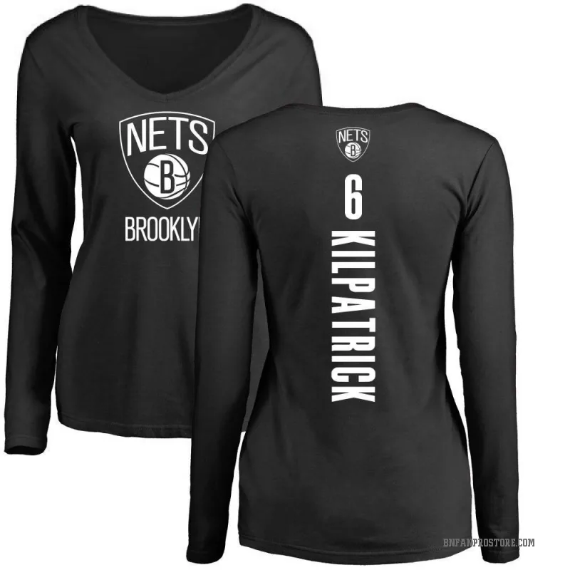 Sean Kilpatrick Women's Black Brooklyn Nets Backer Long Sleeve T-Shirt
