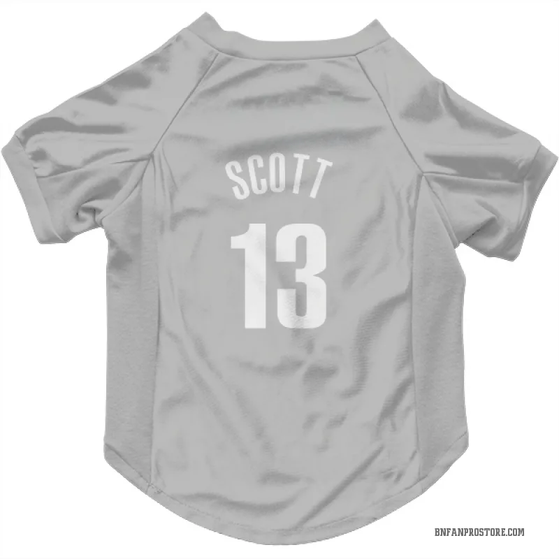 Trevon Scott  Gray Brooklyn Nets  Cat & Dog Pet Jersey