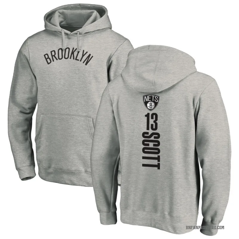 Trevon Scott Men's Brooklyn Nets Branded Ash Backer Pullover Hoodie