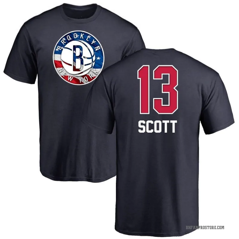 Trevon Scott Men's Navy Brooklyn Nets Name and Number Banner Wave T-Shirt