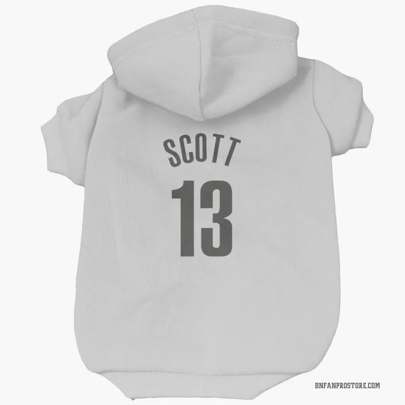 Trevon Scott  White Brooklyn Nets  Cat & Dog Pet Hoodie