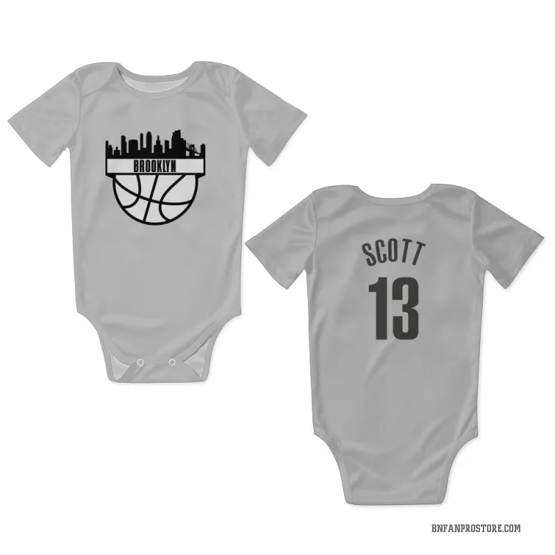 Trevon Scott  White Brooklyn Nets  Newborn & Infant Bodysuit