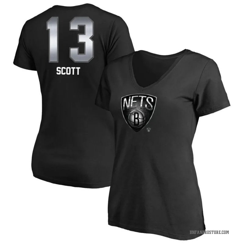 Trevon Scott Women's Black Brooklyn Nets Midnight Mascot T-Shirt