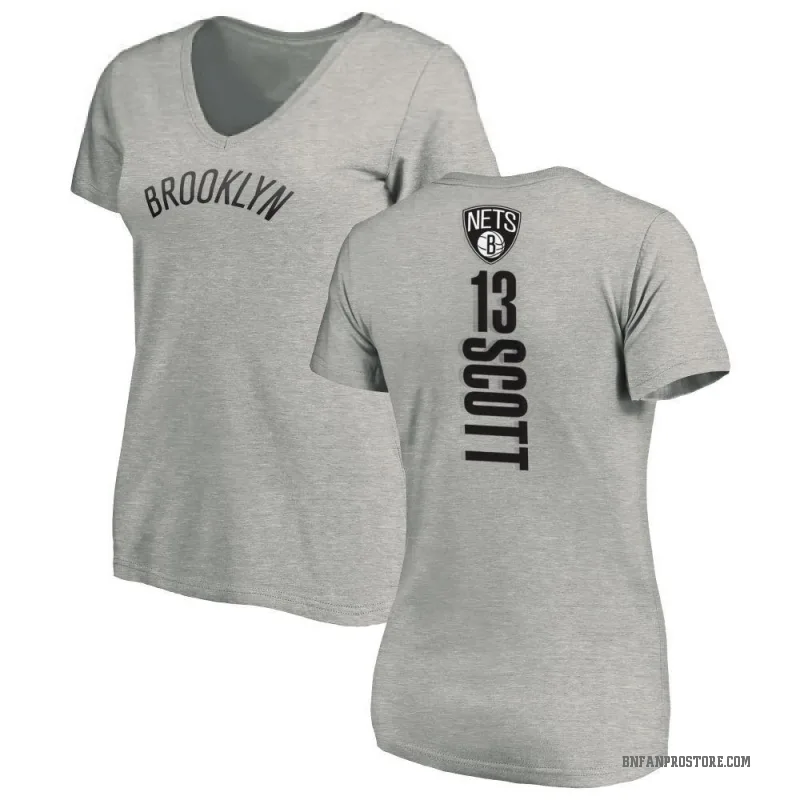 Trevon Scott Women's Brooklyn Nets Ash Backer T-Shirt