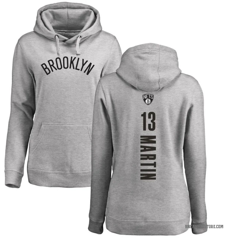 Tyrese Martin Women's Brooklyn Nets Branded Ash Backer Pullover Hoodie