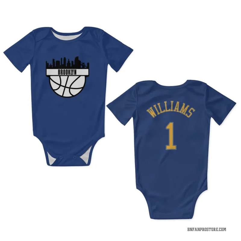 Ziaire Williams  Light Blue Brooklyn Nets  Newborn & Infant Bodysuit