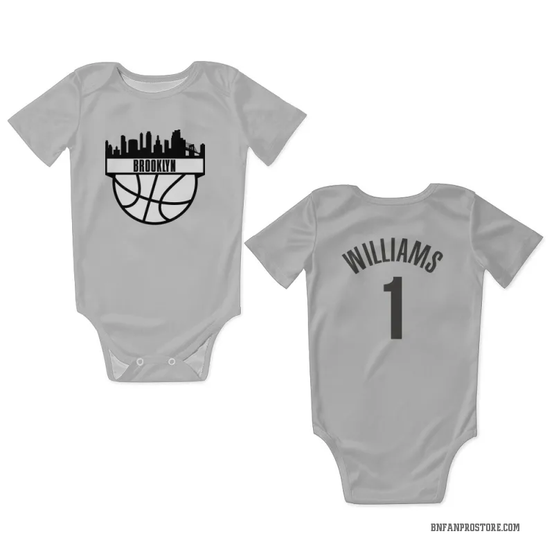 Ziaire Williams  White Brooklyn Nets  Newborn & Infant Bodysuit